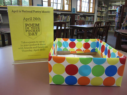 Poems in Your Pocket for kids at the Montclair Library
