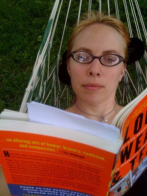 Reading in a hammock, photo by Sonya Green via Flickr