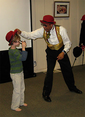 Unique Derique performs at the Woodside library, courtesy of San Mateo County Library