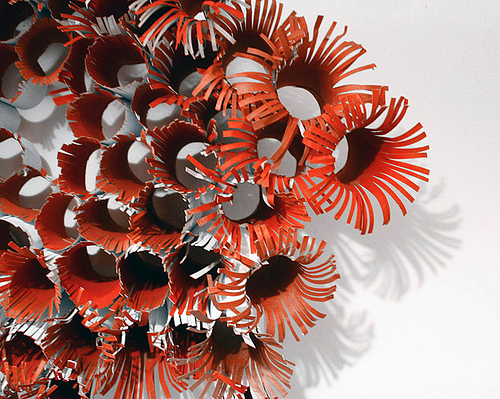 Art made from cardboard tubes by erika g. via Flickr