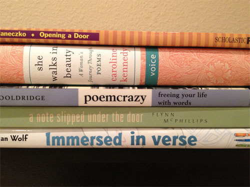 Book spine poem from the Pleasures from the Page blog