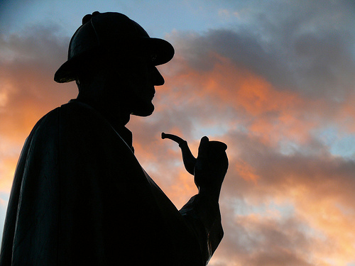 Sherlock Holmes statue on Baker Street, London - photo by dynamosquito via Flickr