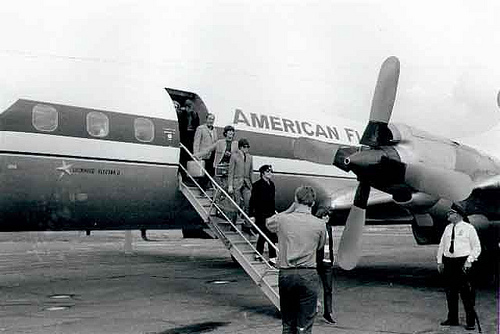 Beatles at the Metropolitan Stadium, 1965.  Photo: Minnesota Historical Society