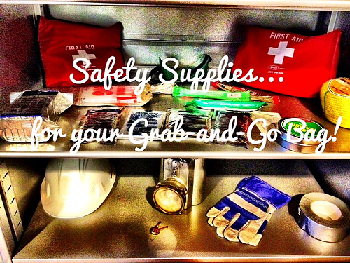 Grab-and-go kit contents. Photo by Emergency Management BC.