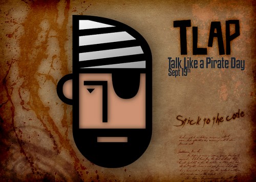 Talk Like a Pirate Day graphic by Joe Throckmorton via Flickr