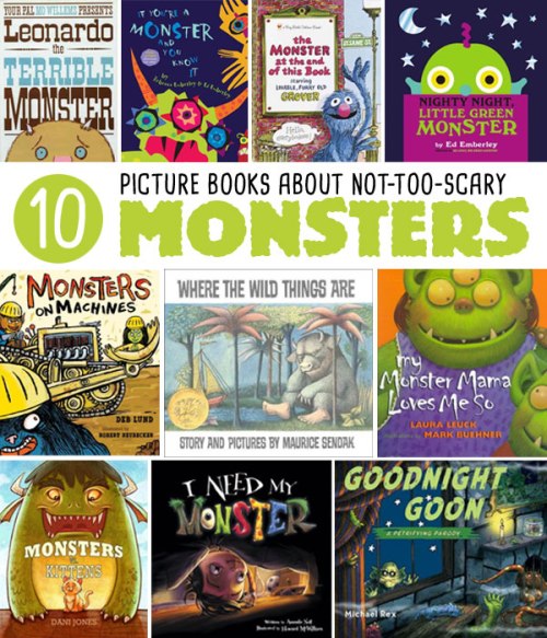 10 Picture Books about Not-Too-Scary Monsters, a list by the Friends of Montclair Library