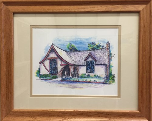 Artwork of Montclair Library by Betty Irvine