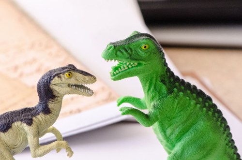 Toy dinosaurs photo by m01229 via Flickr