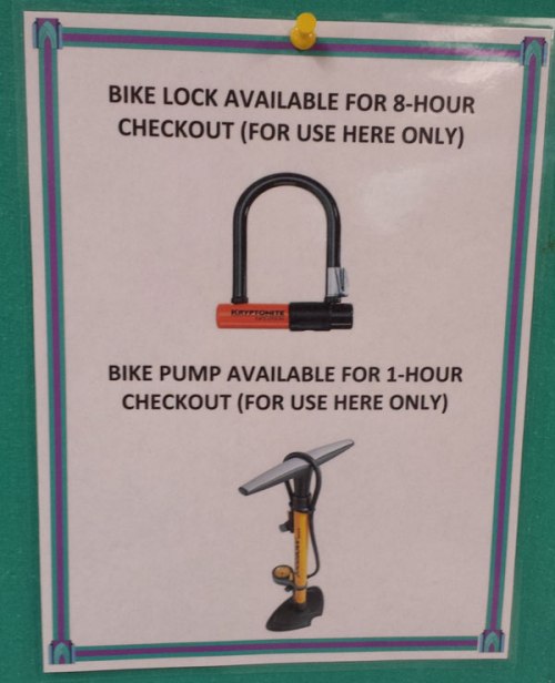 Borrow a bike lock at the library