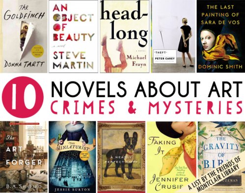 Novels about art crimes & mysteries, a list by the Friends of Montclair Library
