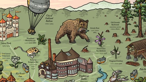 Detail of Long Lost Oakland map