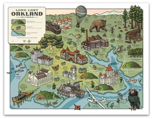 Long Lost Oakland map by Liam O’Donoghue