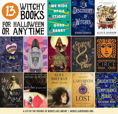 Witchy novels, a list by the Friends of Montclair Library