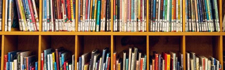 Children's books on shelf, photo by Vlad Vasnetsov from Pixabay